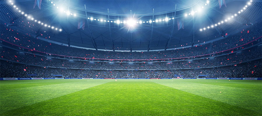 Un estadio de Qatar lleno de personas